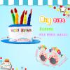 2 Plush Birthday Hats for Adults, 2 Sweet Cream Glasses, Party Novelty Decorations and Props - Happy Birthday Sunglasses, Fancy Hats view 2