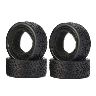 LAFEINA RC 1:10 On-Road Racing Car Rubber Tires Sponge Inside for HSP HPI 4PCS (G)
