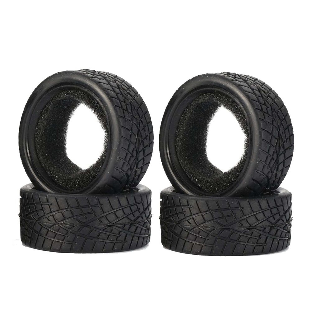 LAFEINA RC 1:10 On-Road Racing Car Rubber Tires Sponge Inside for HSP HPI 4PCS (G)