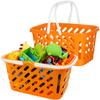 TOYANDONA 2pcs Shopping Basket Toys, Kids Grocery Basket with Handle for Kids Pretend Play Grocery Basket Toys view 1