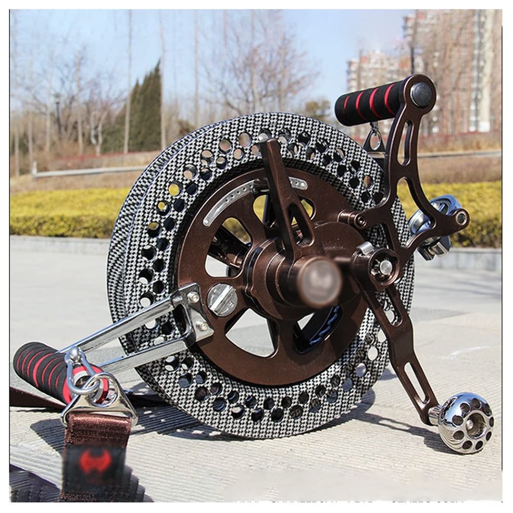 Kite Reel Winder,10.6 in Large Professional Kite Reel Winder, Outdoor Kite Winder, Silent Brake Anti-Reverse Wheel (Color : Gray, Size : 27cm)