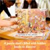 Big Potato Mayhem in The Library: Book Jigsaw Puzzle for Adults (1000 Pieces) Filled with 101 Riddles to Solve view 2