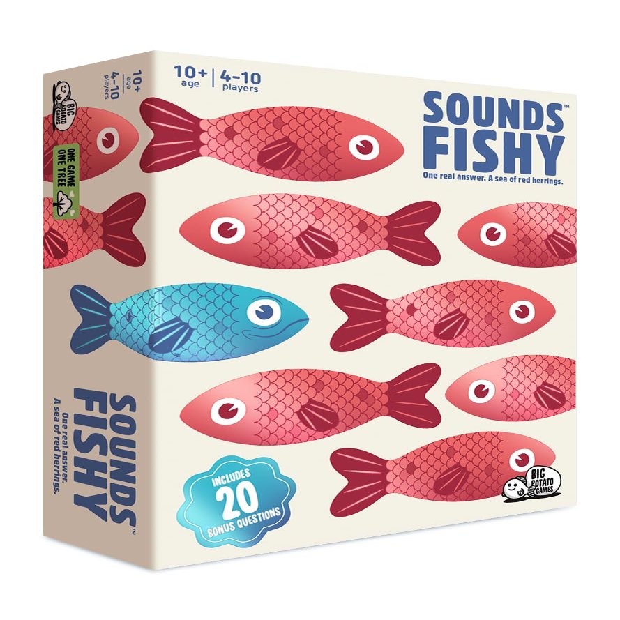 Big Potato Sounds Fishy Board Game: The Bluffing Family Game for Kids 10+ - Best New Family Quiz Games, Trivia Games for Groups of People