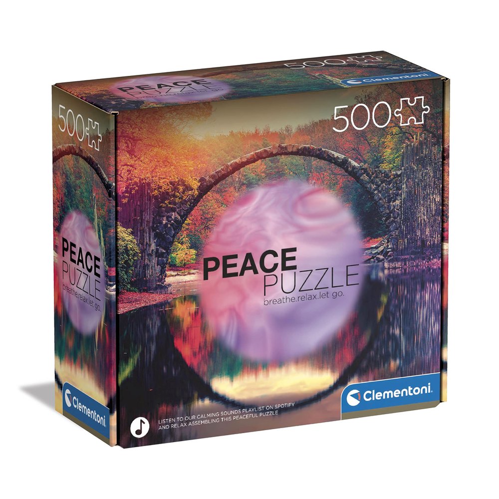 Clementoni 35119 Peace Mindful Reflection 500 Pieces, Made in Italy, Jigsaw Puzzle for Adults, Multicolor, Medium