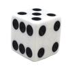 6 Sided Black and White Game Playing Dice 16mm Standard Size Acrylic (12) view 2