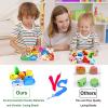 Intsinzi 46 PCS Montessori Wooden Lacing Beads Toys for Toddlers,Educational Stringing Animals Fruits Farm Threading Beads Preschool Learning Toys for Kids 3 4 5 6 Year Old Boys Girls view 4