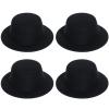 NUOBESTY DIY Mini Top Hats 4 Pcs Small Formal Hats for Hair Clips Doll Accessories Craft Decoration 5.3 Inch view 1
