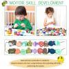 Intsinzi Educational Wooden Threading Beads Toys for Toddlers,47 PCS Stringing Animals Ocean Farm Preschool Lacing Beads,Montessori Toys for Kids 3 4 5 6 Year Old Boys Girls view 3