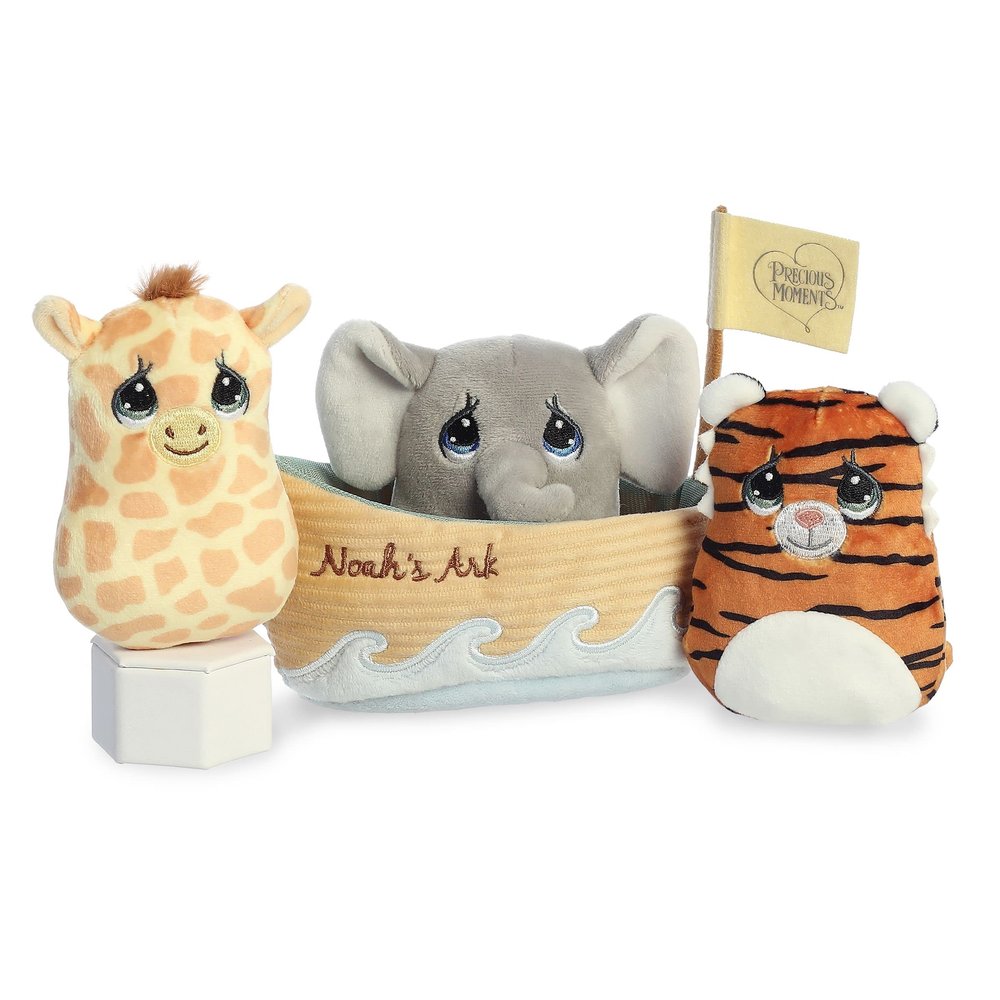 Aurora Inspirational Precious Moments Noah's Ark Playset Stuffed Animal - Cherished Memories - Enduring Comfort - Multicolor 6 Inches