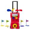 Franklin Sports Kids Toy Golf Set - MyFirst Plastic Golf Clubs + Balls Set for Kids + Toddlers - Mini Toy Righty + Lefty Golf Club Set - Includes Carry Case, (4) Balls + (4) Holes, Red view 1