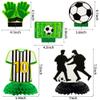 ANGOLIO Black White Soccer Ball Honeycomb Decorations - 12Pcs Football Theme 3D Party Centerpieces Double-sided Soccer Tablet Centerpieces for Men Women Sports Themed Celebrations Game Party Supplies view 2
