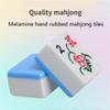 SHATONG Portable Majhong Games Set 144 Melamine Tiles Traditional Chinese Mahjong with Dice and Mat for Chinese Style Game Play view 3