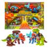 Kidplokio Buildable STEM Dinosaur Toy Figure Assemble & Create Action Creatures (T-Rex, Acanthosaurus, Macrosaurus, and Triceratops) view 1