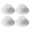 4Pcs Mini Formal Hats for DIY Crafts, Hair Accessories, Dollhouse Decor, Cake Toppers, and Micro Landscape Decoration - White view 1