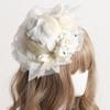 4Pcs Mini Formal Hats for DIY Crafts, Hair Accessories, Dollhouse Decor, Cake Toppers, and Micro Landscape Decoration - White view 3