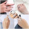 Honsny 6Pcs 14K Gold Plated Anxiety Rings for Women, Adjustable Spinner Anxiety Ring, CZ Butterfly Bee Moon Star Fidget Rings for Anxiety Stress Relief for Women view 4