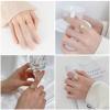 Honsny 6Pcs 14K Gold Plated Anxiety Rings for Women, Adjustable Spinner Anxiety Ring, CZ Butterfly Bee Moon Star Fidget Rings for Anxiety Stress Relief for Women view 4