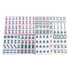 SHATONG Mini 24mm Mahjong Traditional Chinese Mahjong Game Set with 146 Mini Size Tiles,2 Dice and 4 Ruler for Travel Family Leisure Time,Portable Size and Light-Weight view 1