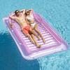 Inflatable Pool Floats Lounger for Adults, Blow Up Tanning Pool Raft Sun Tan Tub with Inflatable Pillow for Family Outdoor, Garden, Backyard Summer Water Party (Pink) view 1