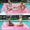 Inflatable Pool Floats Lounger for Adults, Blow Up Tanning Pool Raft Sun Tan Tub with Inflatable Pillow for Family Outdoor, Garden, Backyard Summer Water Party (Pink) view 3