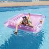 Inflatable Pool Floats Lounger for Adults, Blow Up Tanning Pool Raft Sun Tan Tub with Inflatable Pillow for Family Outdoor, Garden, Backyard Summer Water Party (Pink) view 4