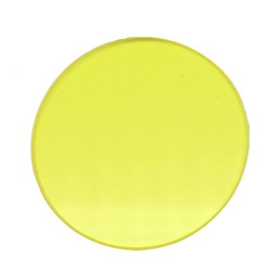 Lab Microscope Slides Biological Microscope Diameter 32mm White Yellow Optical Glass Microscope Parts (Color : Yellow Frested)