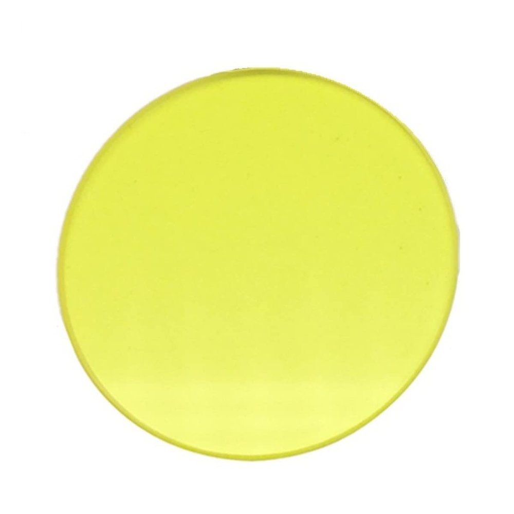 Lab Microscope Slides Biological Microscope Diameter 32mm White Yellow Optical Glass Microscope Parts (Color : Yellow Frested)