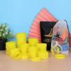 LVNRIDS 100 PCS Silicone Bracelets Wristbands for kid, Sports Rubber Elastic Wristband Bracelet for Party Decorations Favors Set Pack Yellow view 2