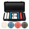 SLOWPLAY Nash Ceramic Poker Chips Set for Texas Hold'em, 300 PCS [Blank Chips], 43mm & 12g Each | Features a High-end Chip case with Extra Durable German Polycarbonate Shell view 1