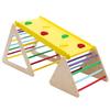 Wonline 3 in 1 Triangle Climber with Ramp Wooden Toddler Climbing Triangle Toys for Sliding and Climbing, 3-Piece Set Play Equipment for Kids Boys Girls Toddler Gym Play Set view 1