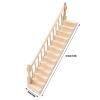 ATYHAO Miniature Stairs 1:12 Wooden Handrail DIY Staircase Accessories Steps Model for Micro Landscape Decorations(Left armrest) view 2