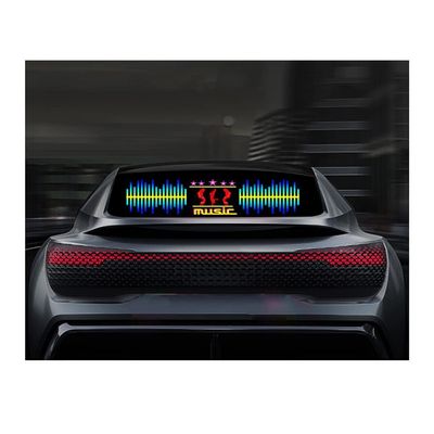 AGYHAM Car Music Rhythm Mood Light Sticker, LED Voice-Activated Music Rhythm Car Fashion Decorative Light Stickers (Size : 90x25cm/35.43x9.84in)