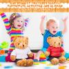 Zhanmai 4 Pcs Stuffed Bear Clothing Crew Neck Bear Shirt Basic Teddy Clothing Stuffed Animal Accessories Classic Plush Tiny Clothes with Black Jean Shorts Fit 12-18 Inches Teddy Dolls Gifts view 2