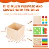 Montessori Toys for 1+ Year Old Babies - 4-in-1 Play Kit Includes Carrot Harvest Game, Infant Coin Box, Fine Motor Skills Toys and Object Permanence Box view 4