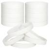 LVNRIDS 100 PCS Silicone Bracelets Wristbands for kid, Sports Rubber Elastic Wristband Bracelet for Party Decorations Favors Set Pack White view 1