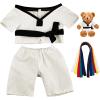 Civaner Taekwondo Uniform Outfit Bear Clothes with Belts, Bear Not Included, Fit 12-16 in, Clothes for Taekwondo Uniform Stuffed Animal Clothing for Birthday Gift Party(White) view 1