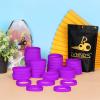 LVNRIDS 100 PCS Silicone Bracelets Wristbands for kid, Sports Rubber Elastic Wristband Bracelet for Party Decorations Favors Set Pack Purple view 2