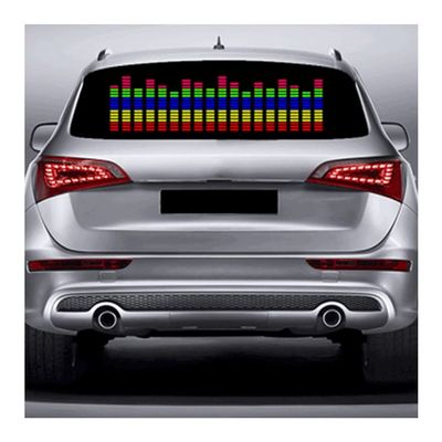 AGYHAM Car Music Rhythm Mood Light Sticker, 12V Voice-Activated Music Rhythm Fashion Decorative Light Stickers (Size : 90x25cm/35.43x9.84in)