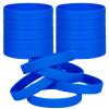 LVNRIDS 100 PCS Silicone Bracelets Wristbands for kid, Sports Rubber Elastic Wristband Bracelet for Party Decorations Favors Set Pack Blue view 1
