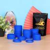 LVNRIDS 100 PCS Silicone Bracelets Wristbands for kid, Sports Rubber Elastic Wristband Bracelet for Party Decorations Favors Set Pack Blue view 2