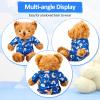 Civaner 2 Pack Blue and Pink Bear Clothes Outfit, Fit Most 12-16 Inch Bears Stuffed Animal Pajamas Plushie Clothes for Stuffed Animals, Pre-Kindergarten Toys view 3