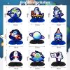 9 Pcs Outer Space Theme Honeycomb Centerpiece Outer Space Party Decorations Paper Planet Table Decor Solar System Astronaut Ufo Table Topper for First Trip Around the Sun Birthday Party Supplies view 2