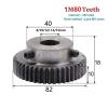 Industry 1mod 80 Teeth M1 Shaft Gear 8/10/11/12/15mm 80T Module Pinion Motor Gear for Buggy Monster Truck Brushed Brushless Moto (Hole Diameter : 10mm, Number of Teeth : 80 Teeth) view 2