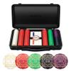 SLOWPLAY Nash Ceramic Poker Chips Set for Texas Hold'em, 300 PCS [with Numbered Values],43mm Poker Chips, 12g Each | Features a High-end Chip case with Extra Durable German Polycarbonate Shell view 1