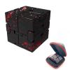 FUFUYOU Metal Fidget Toys Infinity Cube for Men Anxiety Stress Relief Aluminum Alloy Material (Black & RED) view 1
