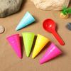Toyvian Ice Cream Cone Scoop Set for Kids 6Pcs Plastic Beach Toys Sand Ice Cream Cones and Scoop Outdoor Play Easy Grip Kids Beach Toy for Motor Skill Development view 2