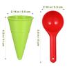 Toyvian Ice Cream Cone Scoop Set for Kids 6Pcs Plastic Beach Toys Sand Ice Cream Cones and Scoop Outdoor Play Easy Grip Kids Beach Toy for Motor Skill Development view 3