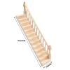 ATYHAO Miniature Stairs 1:12 Wooden Handrail DIY Staircase Accessories Steps Model for Micro Landscape Decorations(Right armrest) view 2