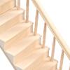 ATYHAO Miniature Stairs 1:12 Wooden Handrail DIY Staircase Accessories Steps Model for Micro Landscape Decorations(Right armrest) view 4