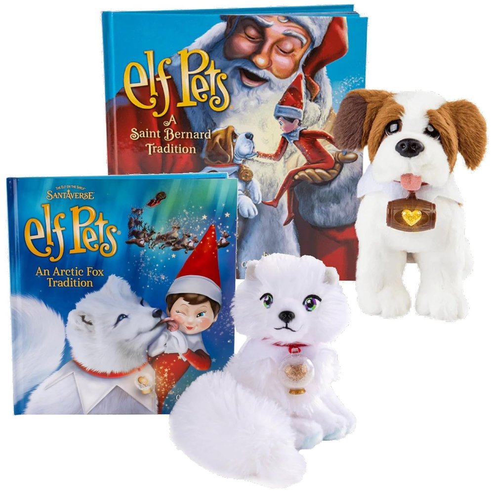 The Elf on the Shelf Elf Pets Traditions 2 Pack: A Saint Bernard Tradition and Arctic Fox Tradition
